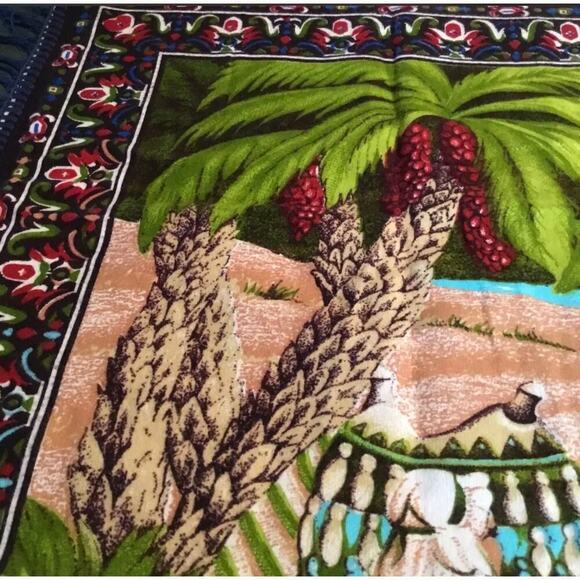 Arabian, Middle Eastern, Hanging Wall Tapestry/Carpet Vintage, Watering Camels - Picture 15 of 16